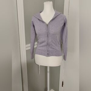 Aqua Girls Cashmere Full Zip Hoodie Sweater Sz M